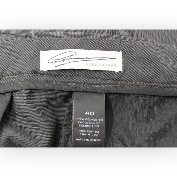 2 Pair Golf Shorts (40) Greg Norman Alltex Khaki & Charcoal Grey 9" Inseam - Picture 7 of 7